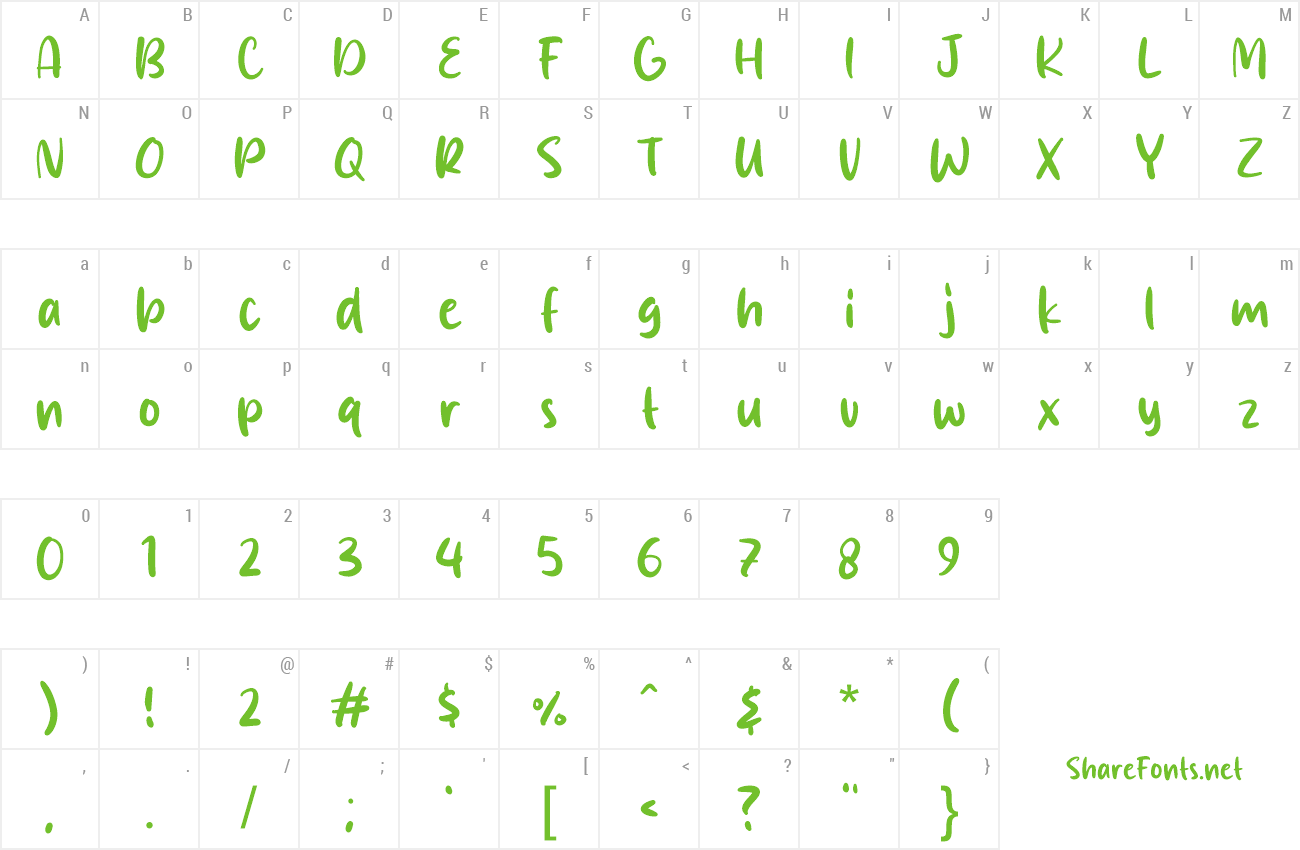 Font Blue Shine preview